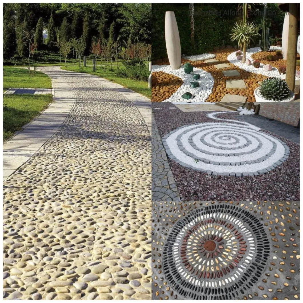 China Factory Decorative Black/Red/Yellow/White Landscaping High Polished River Pebble Stone for Beach and Garden Walkway