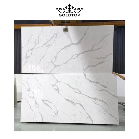 Commercial White/Black/Beige Kitchen/Bathroom Countertop Wash Basin Table Artificial Delicato Crema Quartz Slab for Home Decoration